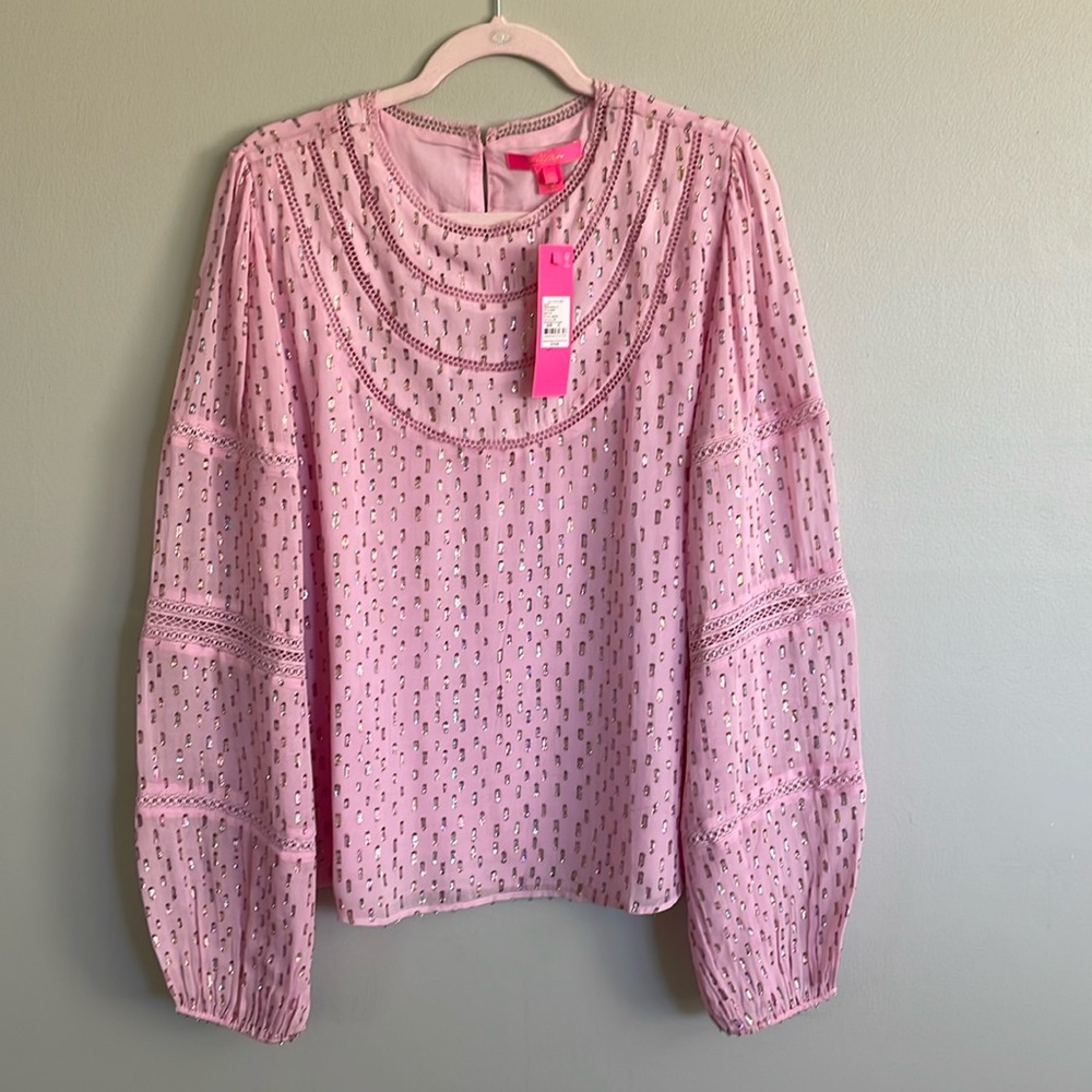 Lilly Pulitzer Briley metallic sparkle top